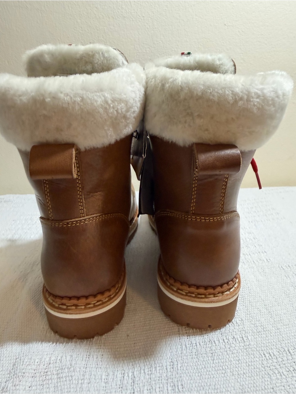 MONTELLIANA 1965 Brown Leather Boots - 7-7.5 /38 NWT Made in Italy 🇮🇹 - Picture 5 of 11